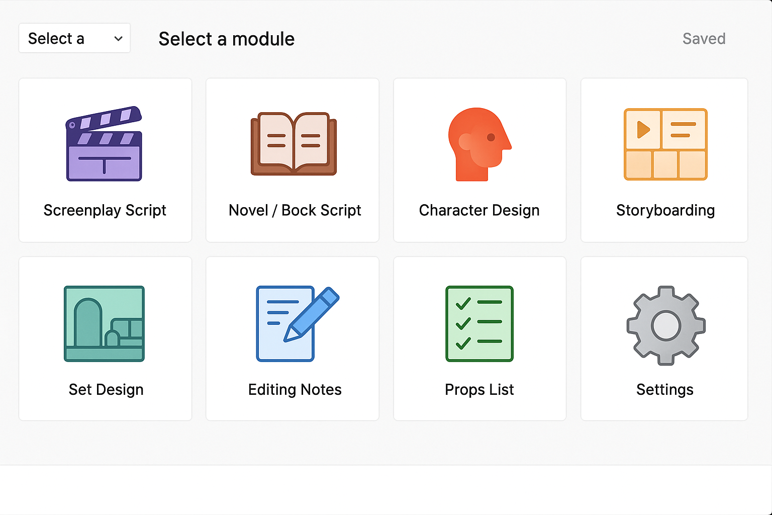 StudioOrganize story modules preview